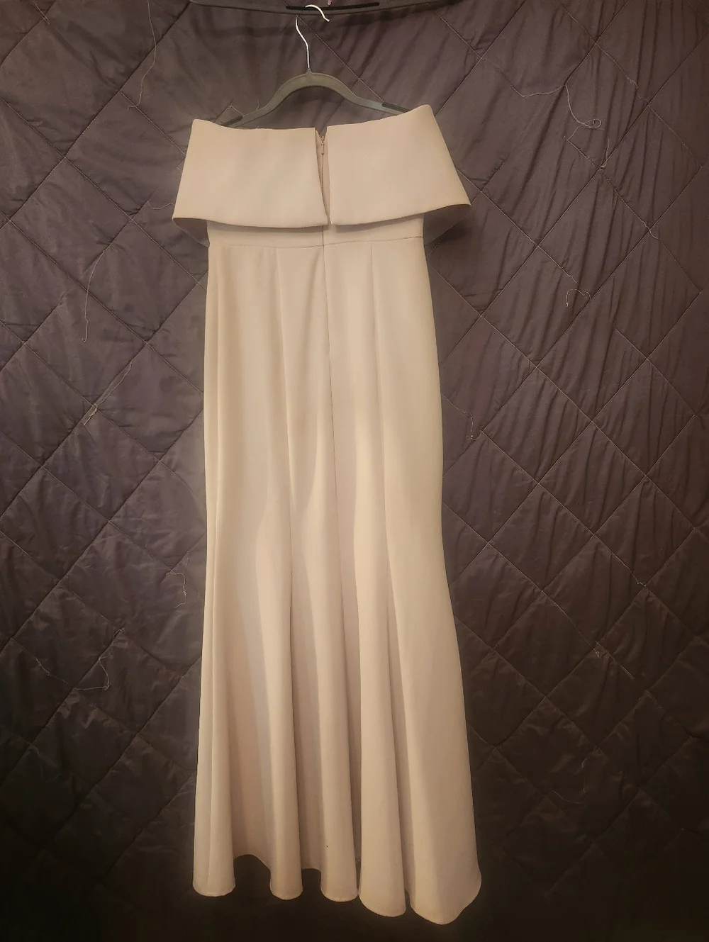 Strapless Beige Evening Gown - AS IS - Picture 2 of 9
